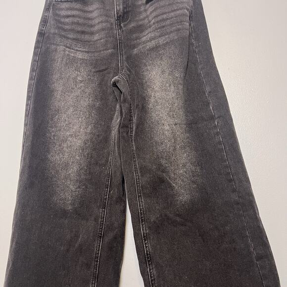 NWT Dazy Women's Black Wide Leg Jeans Boho Elastic Waistband Sz XL - Picture 4 of 15